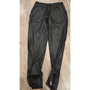 Six Fifty women's black textured Headliner jogger pants with drawstrings and...